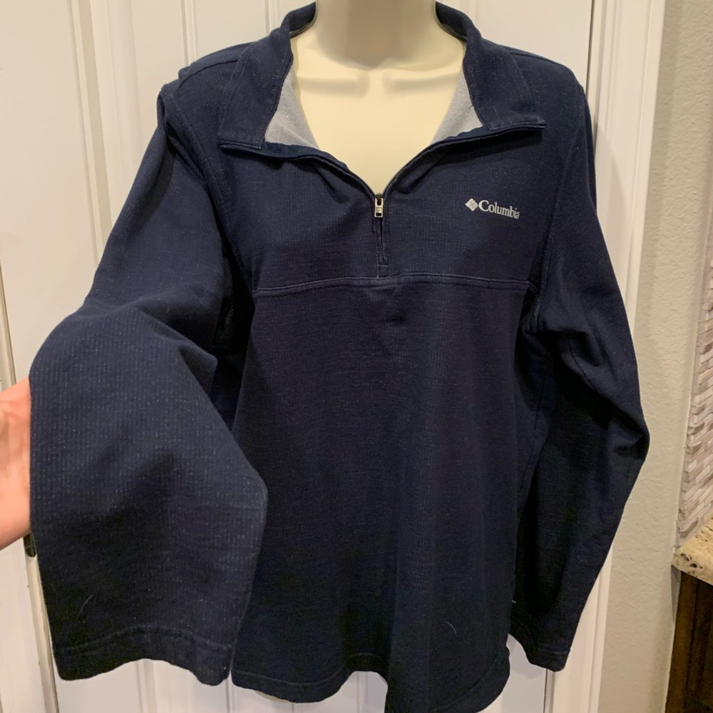Lightweight navy 1/4 zip pullover